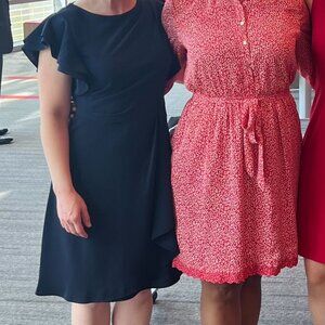 DKNY Size 4 Navy Blue A-line Dress